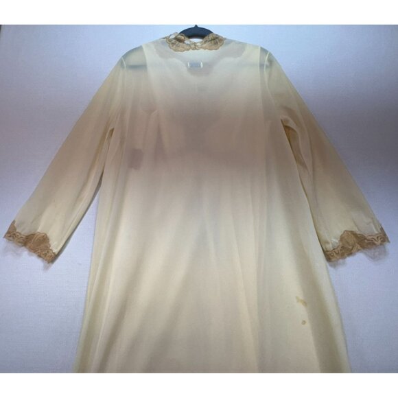Vintage Emilio Pucci For Formfit Rogers Ivory 2 Piece Nightgown & Robe Medium - Picture 12 of 16
